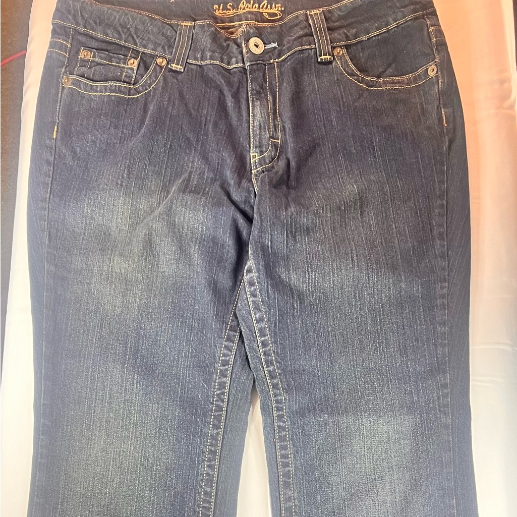U.S. Polo Assn. Womens Dark Blue Jeans Boot Cut Size 16